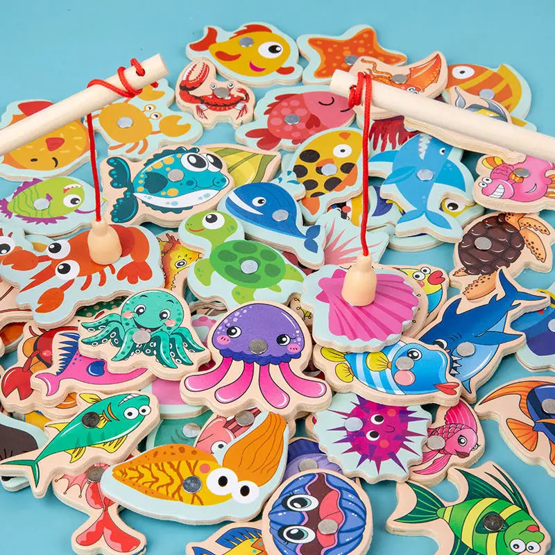 Pescaria magnética infantil Montessoriana  - brinquedo educativo Padrinhos Mágicos
